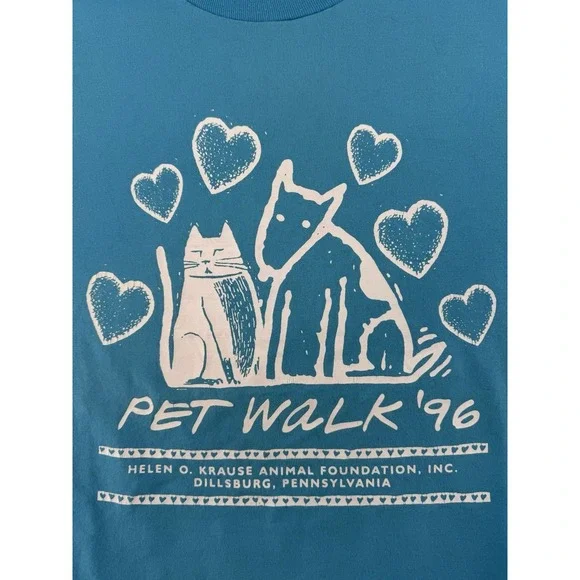 Vintage 90s Fruit of the Loom Best Pet Walk 1996 T-Shirt Size XL Single Stitch - Picture 2 of 10